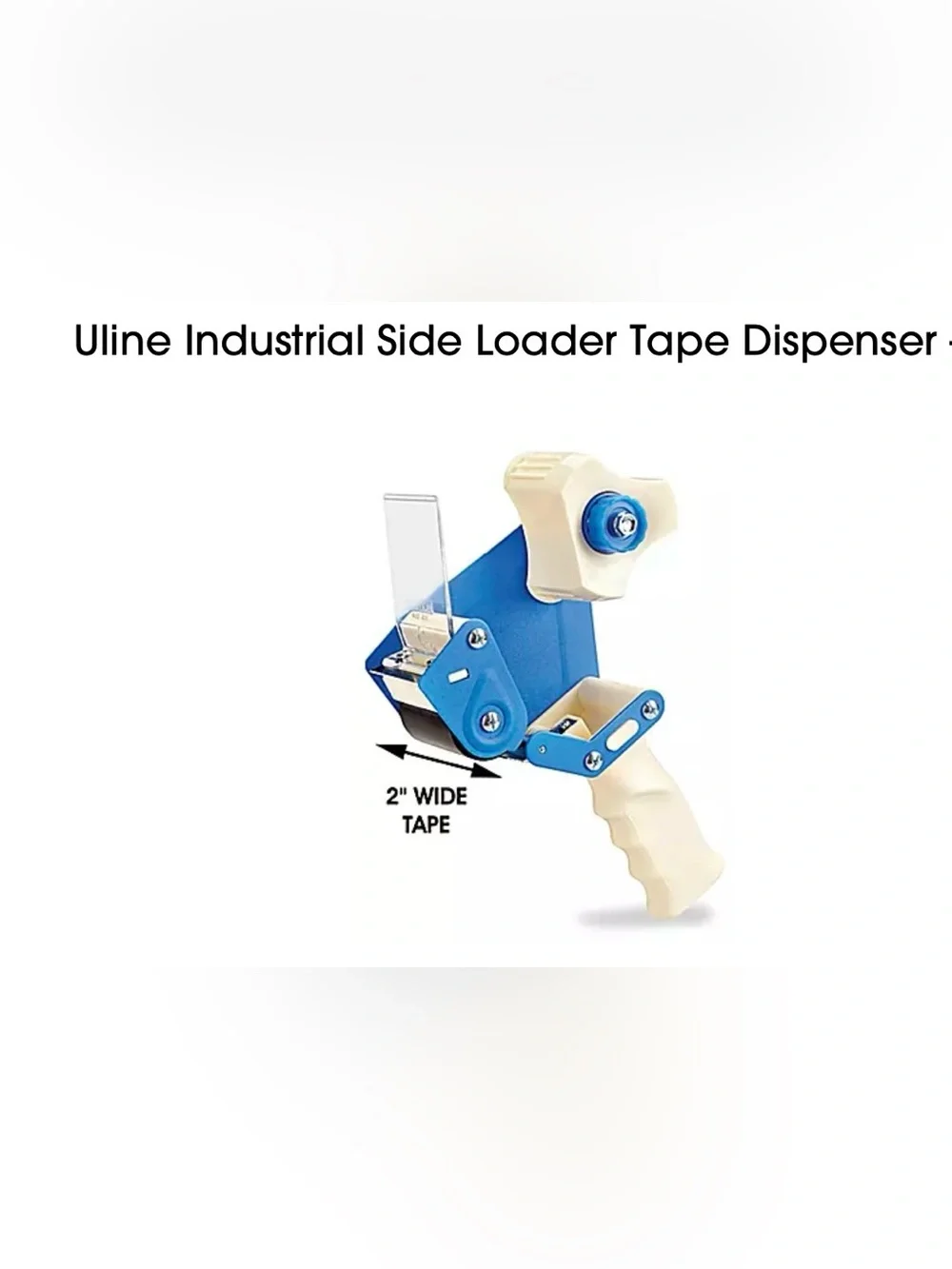 Uline Industrial Side Loader Tape Dispenser - Blue & Cream